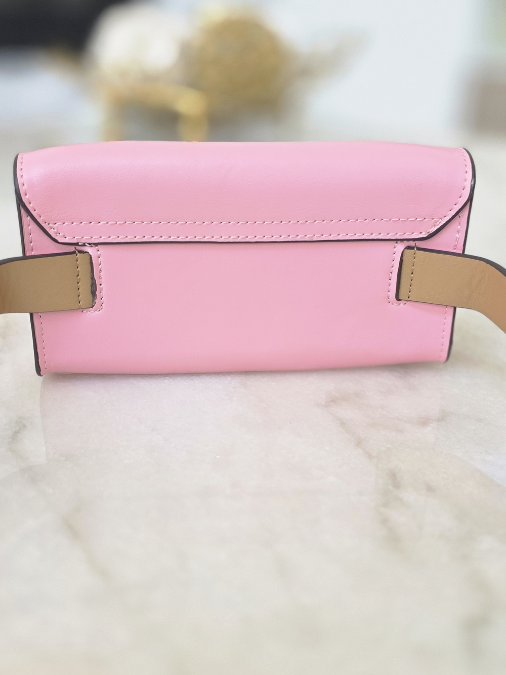 Kate Spade New York Pink Bow Belt Bag Adjustable Genuine Leather - Picture 2 of 14